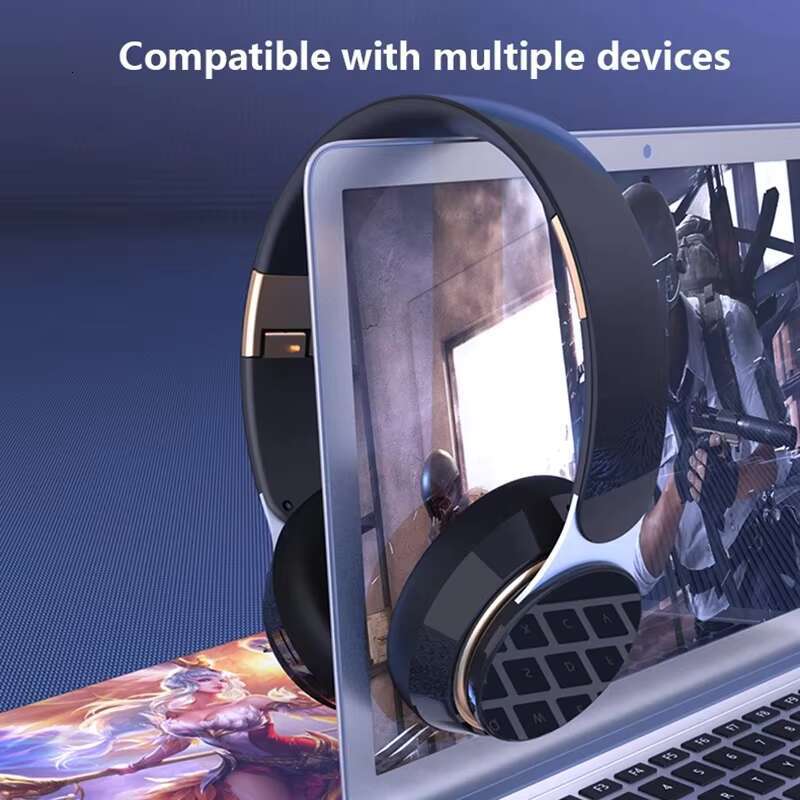 Wireless BT 5.0 Headset Foldable Stereo Adjustable Earphones Headphones With Mic for Phone Pc TV Xiaomi Huawei