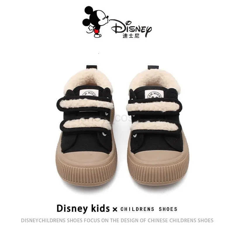 Disney 001Classmates Two Cotton Canvas Shoes 2025 Winter Girls Indoor Shoes Cute Super Soft Nonslip Boys Board Shoes H251101