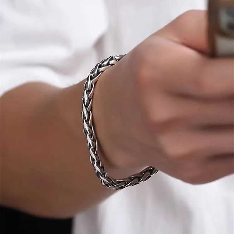 Classic Fashion Dragon Bone Bracelet Fish Hook Classic Mens High Quality Silver Plated Bracelet Maletrend Party Jewelry Y250329