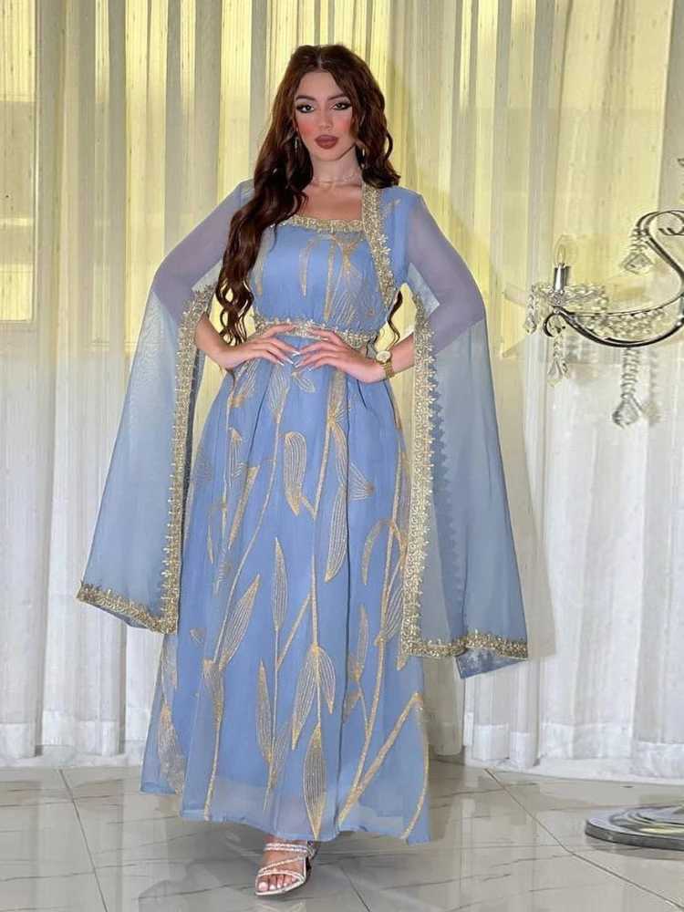 Moroccan Party Dress Dubai Abayas Eid al Fitr Slim Womens Abayas Jalabiya Emboy Ktan Abayas Vestidos Arab Long Robe W250401