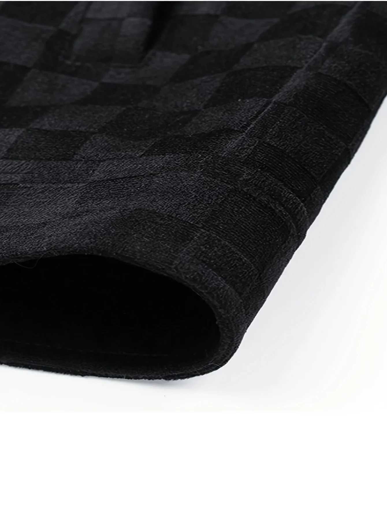 2025 New Suede Chess Board Jackets Men American Retro Spring Autumn Loose Casual Plaid Lapel Jacket Business Workwear Jacket TopXJ251101