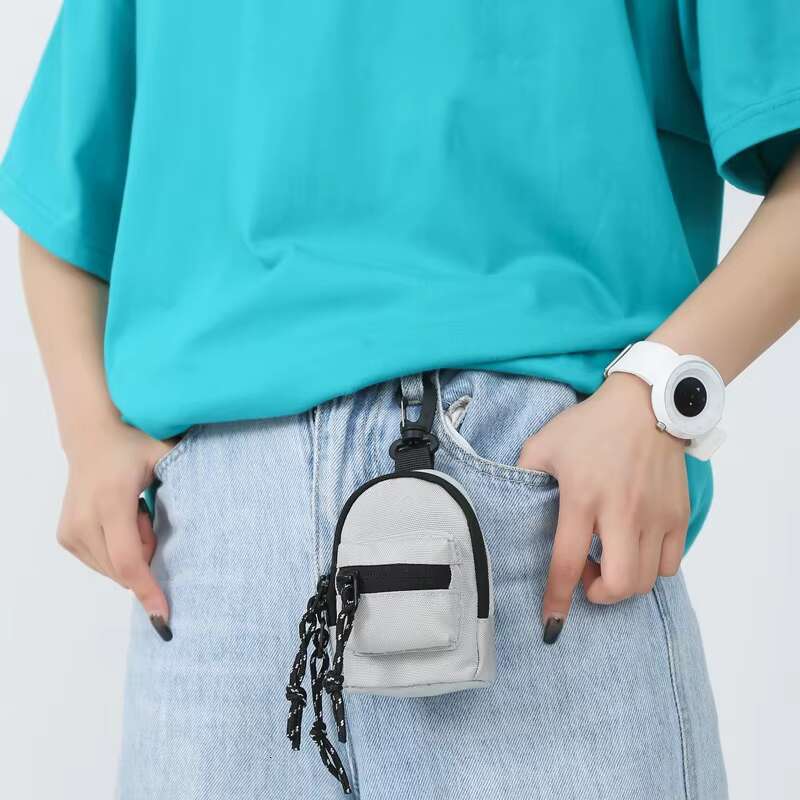 Wholesale Hip-hop Key Pendant Headphone Pocket Cool Men Black Small Shoulder Bag