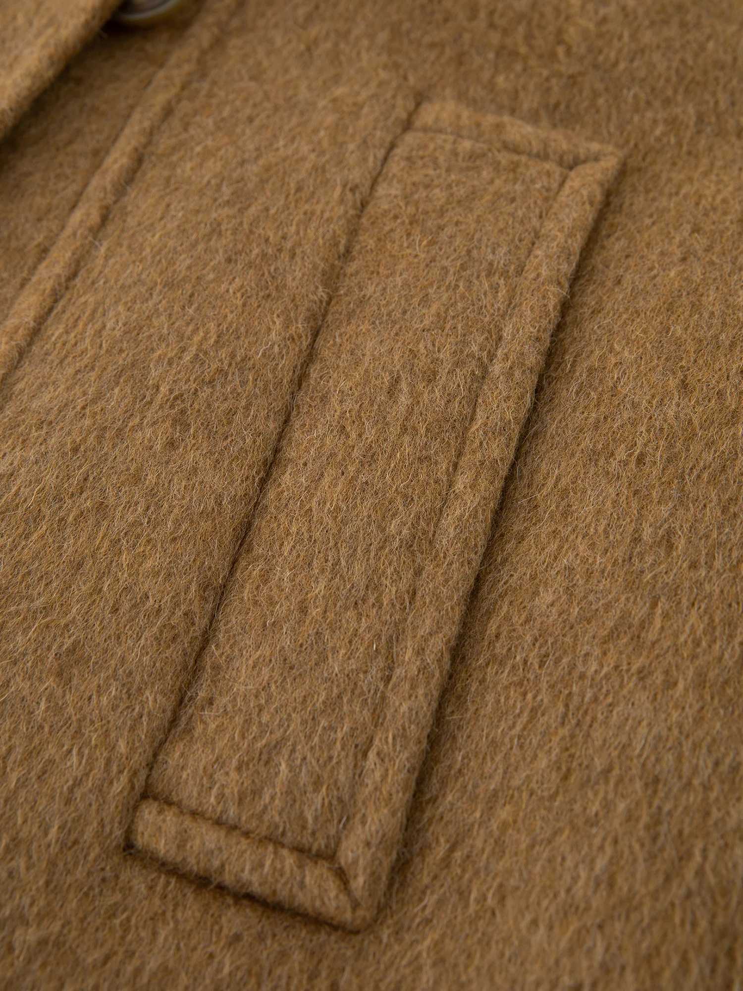 ZIQIAO Doublefront Stand Collar Wool Coat for Women 2025 Winter New Midlength Coat Temperament Elegant Vinatge French StyleT251101