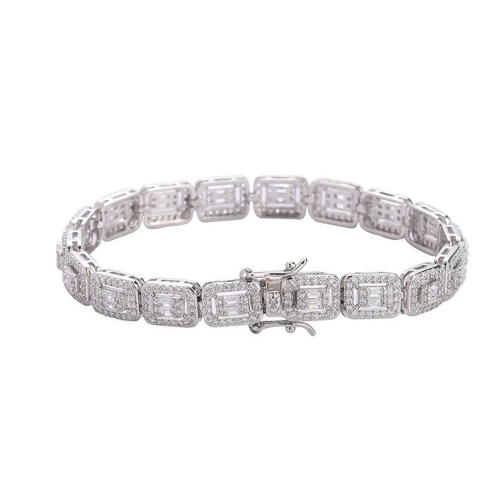 7mm ICED OUT cubic zirconia tennis bracelet for mens charming jewelry gift BB121 Y250329
