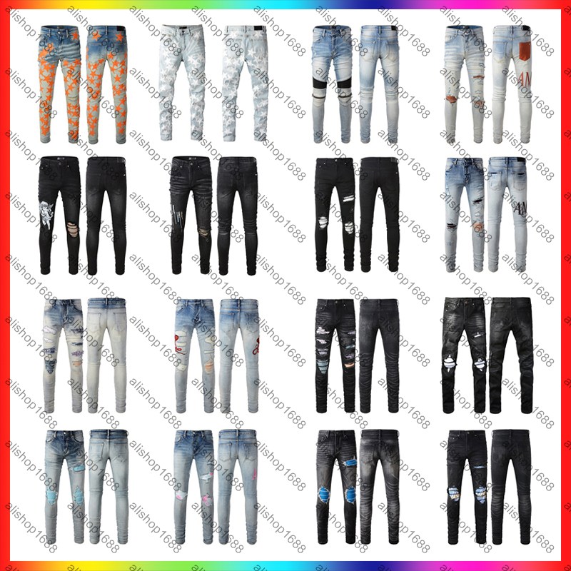 5A mens designer jeans Trousers 2025 jean hombre pants trousers biker embroidery ripped for trend fashion jean cargo Joggers trend fashion Sweatpants 01