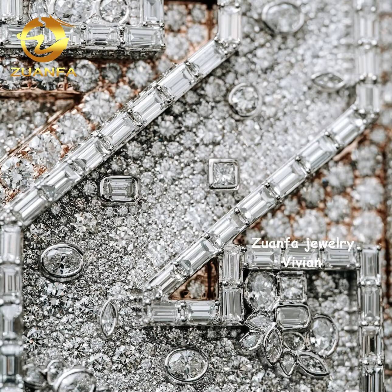 3inches Custom Iced Out Sterling Silver 925 VVS Moissanite Diamond Hip Hop Chain Pendant