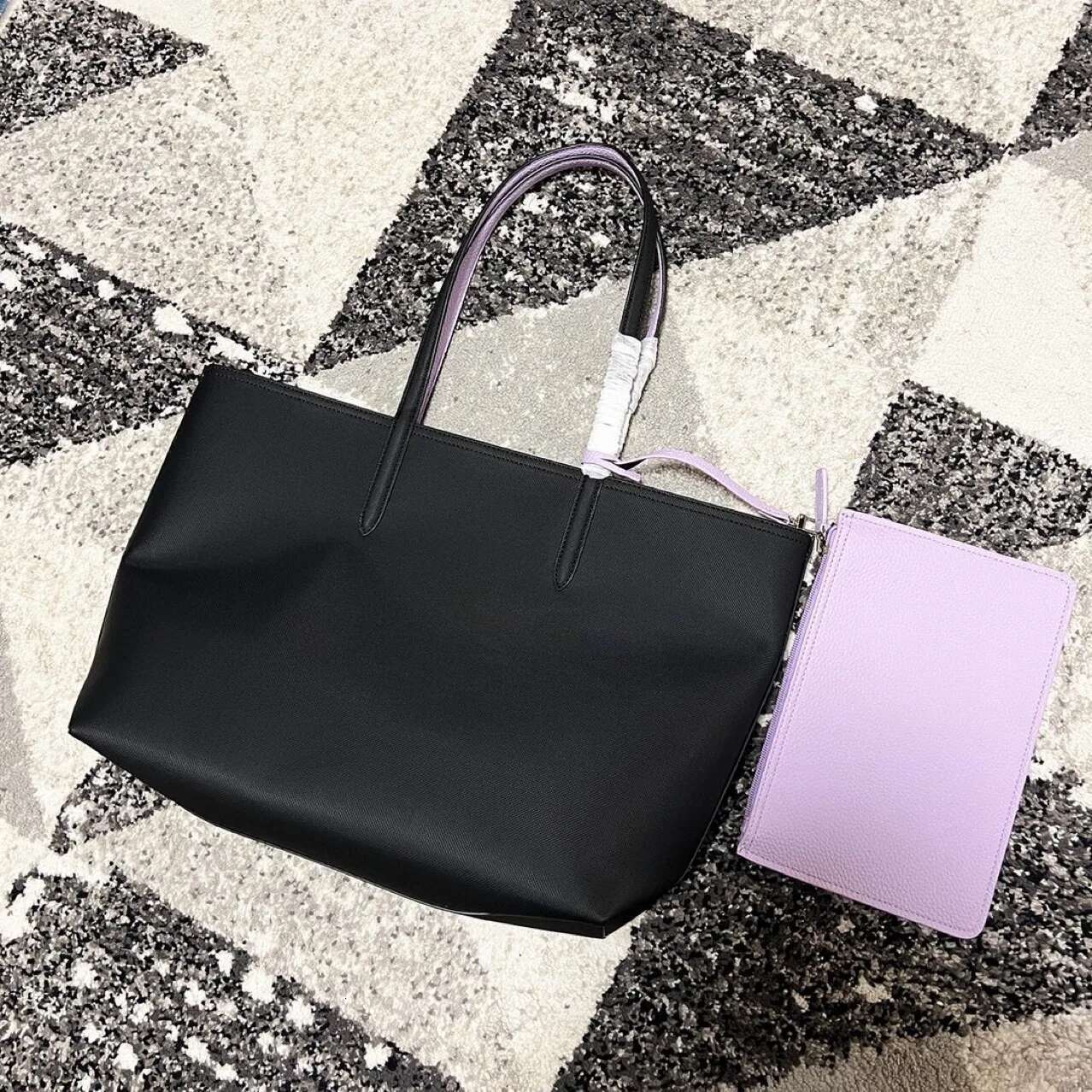 2025 New Elegant 2 PCS Women's Handheld Double Sided Bag Fashionable And Simple Portable Shoulder Shopping Bags Set