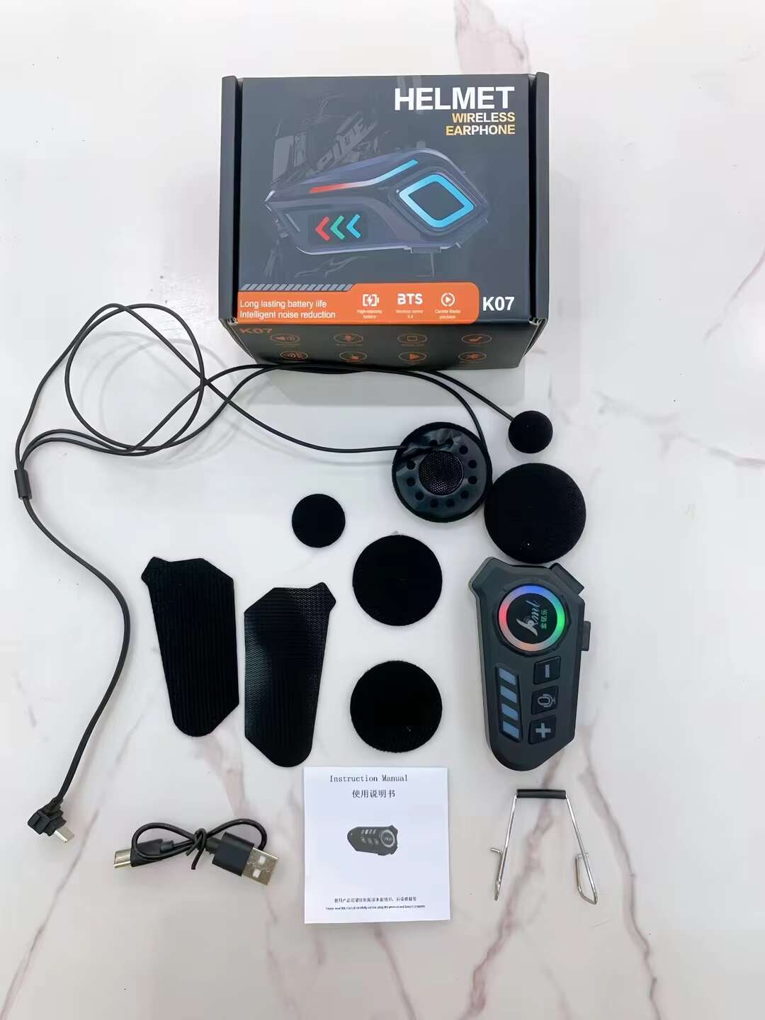 K07 Earphone Helmet nical Cool Headphones Transparent Mini Wireless Headset Student Portable TWS