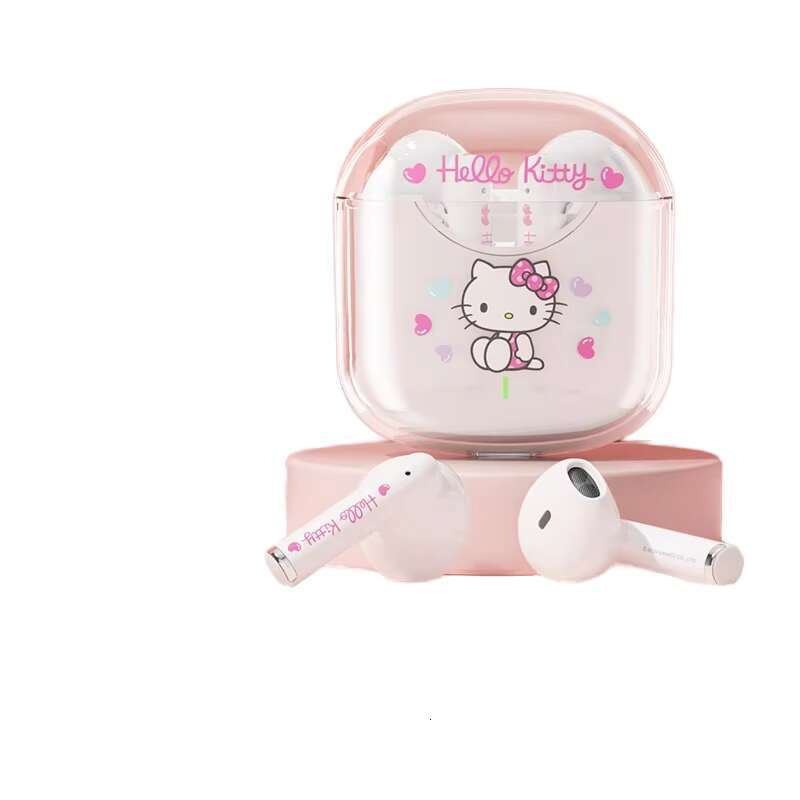Cute Cartoon Design Half-In-Ear Bluetooth Headset Long-Endurance LED Battery Noise Reduction for Sports Waterproof On-Ear