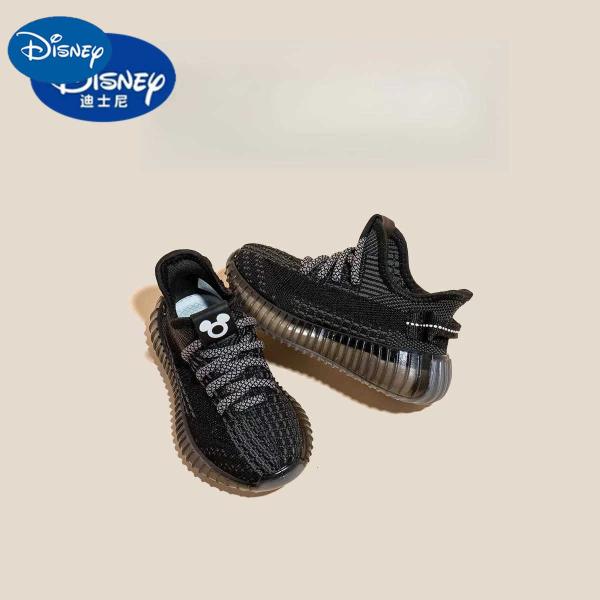 Disney Kids YeezyStyle Sneakers 2025 Fall Breathable Knit Upper with UltraSoft Sole Unisex Design H251101