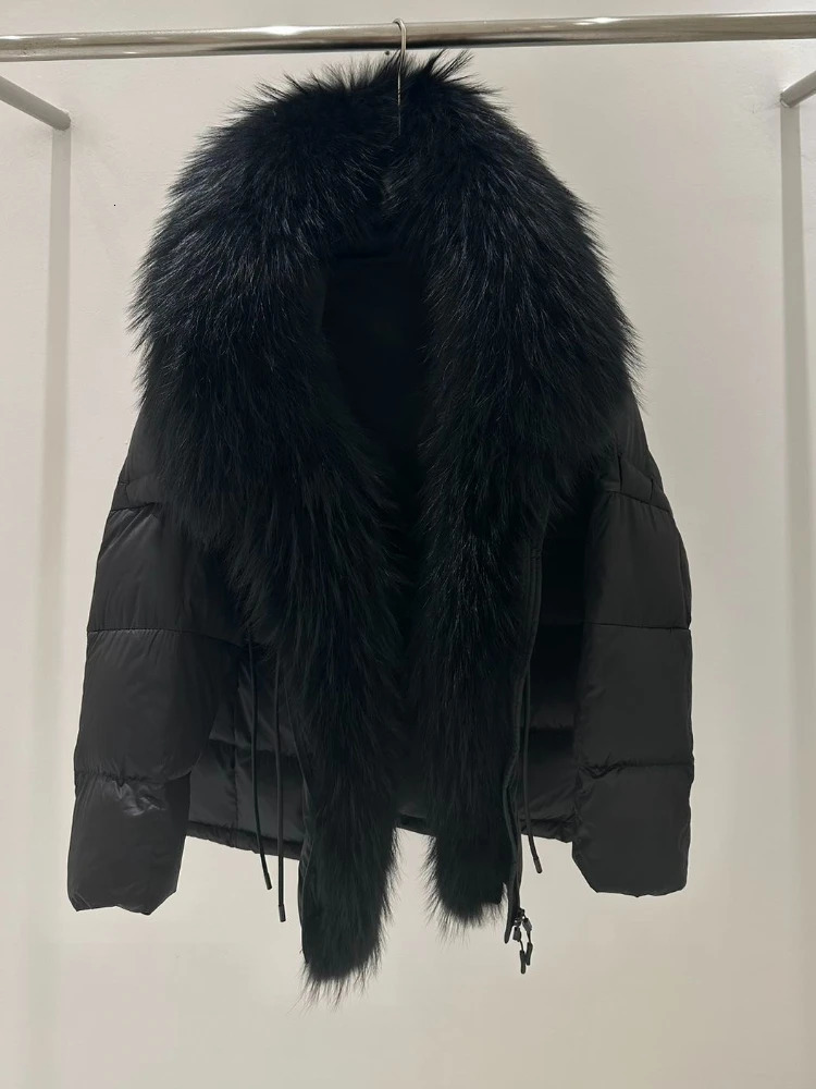 OFTBUY Oversized Raccoon Fur Collar Winter Puffer Hooded Jacket Women Thick Warm White Duck Down Coat Waterproof Parka 251031