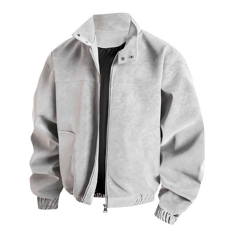 2025 Autumn and Winter New Jacket Mens Stand Up Collar Jacket Loose Comfortable Versatile Handsome Highquality Jacket Men D251101