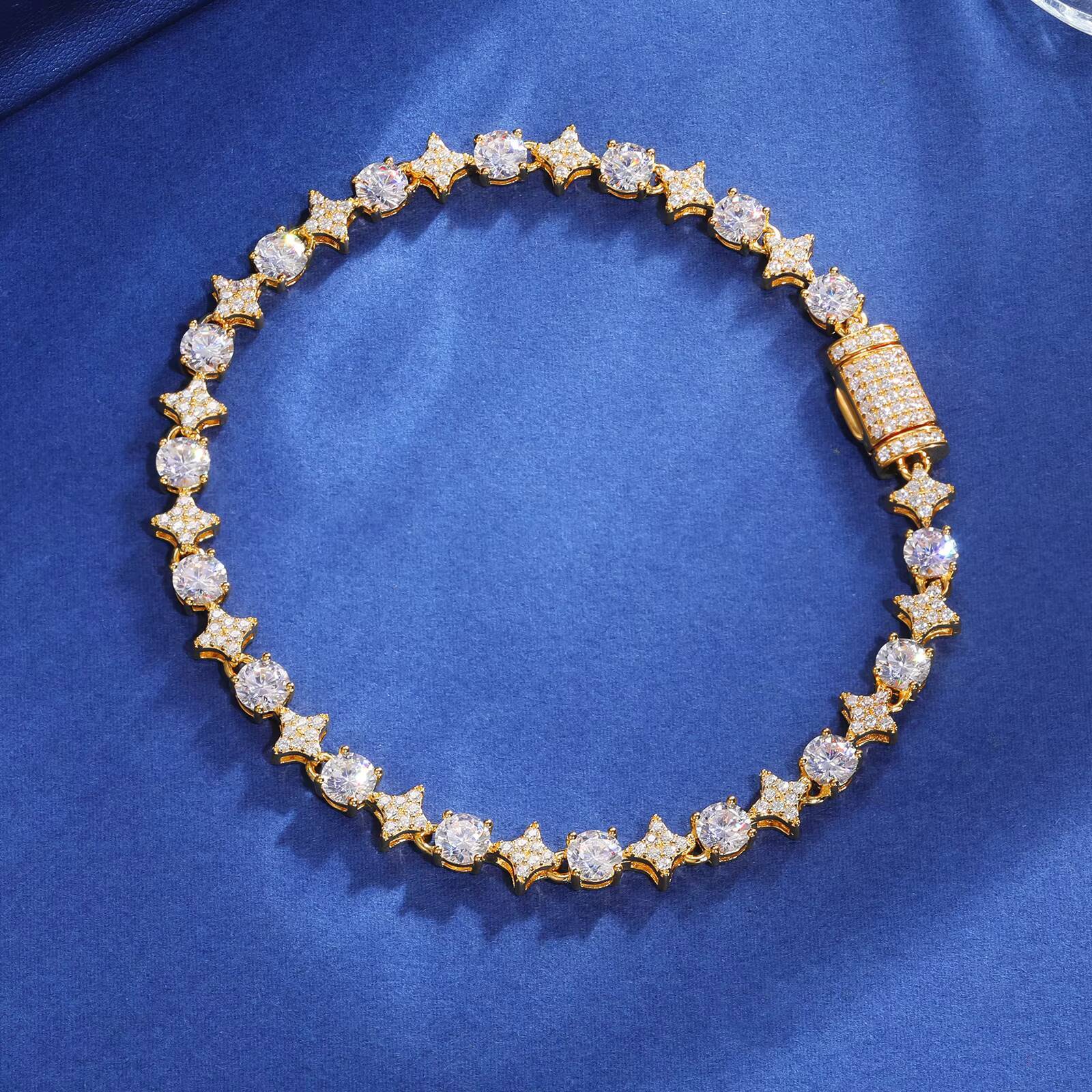 Fashion Hip Hop Bling High Quality Jewelry 6mm Brass AAAAA Cubic Zirconia Iced Out Diamond Bracelet for Women Men