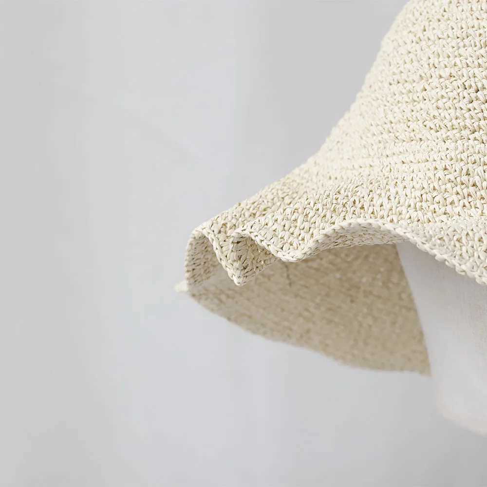 2025 New Handmade High Quality Xin Embryo Sun Hat Brim Cork Summer Hat Womens Beach Panama Straw Hat Dome Bucket Hat Y250329