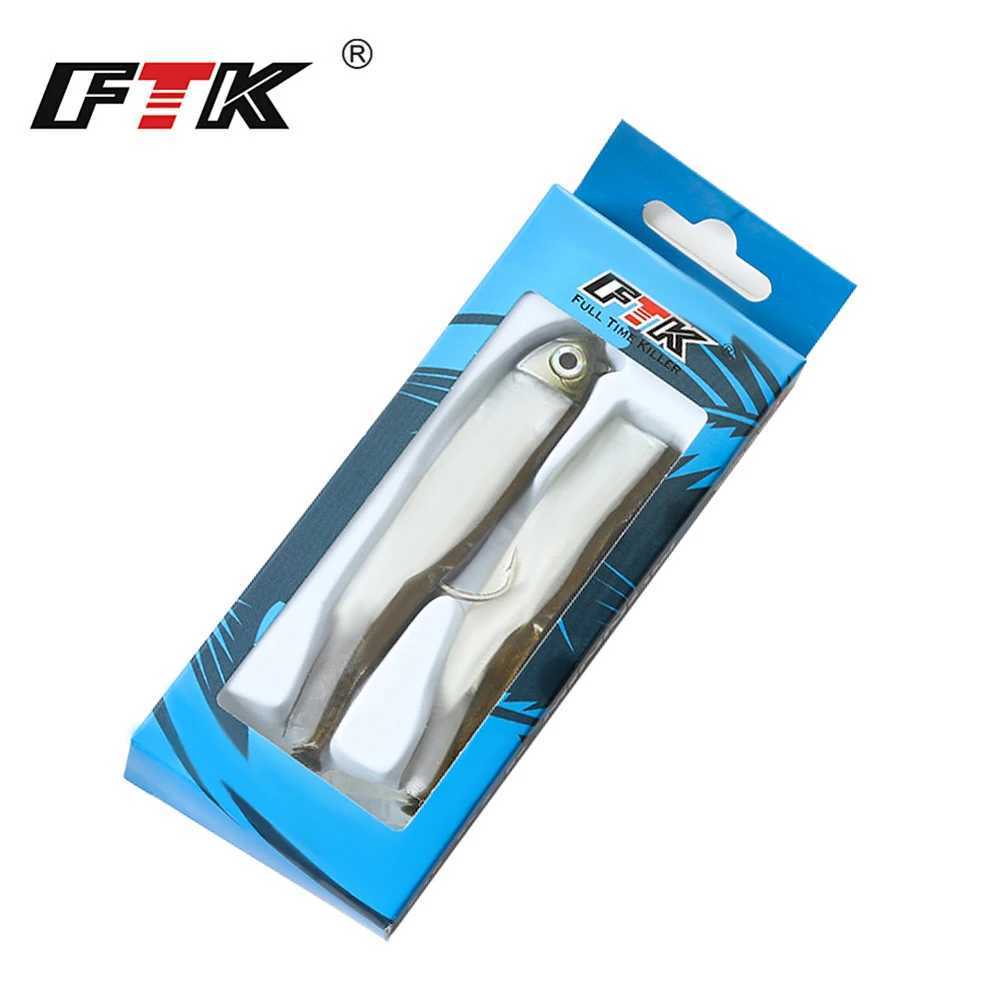 FTK Black Minnow Fishing Lure 5g/70mm12g/90mm25g/90mm Jig Head Silicone Baits Soft Lures Crank Hook Jigging Bass Pike Zander Z250411