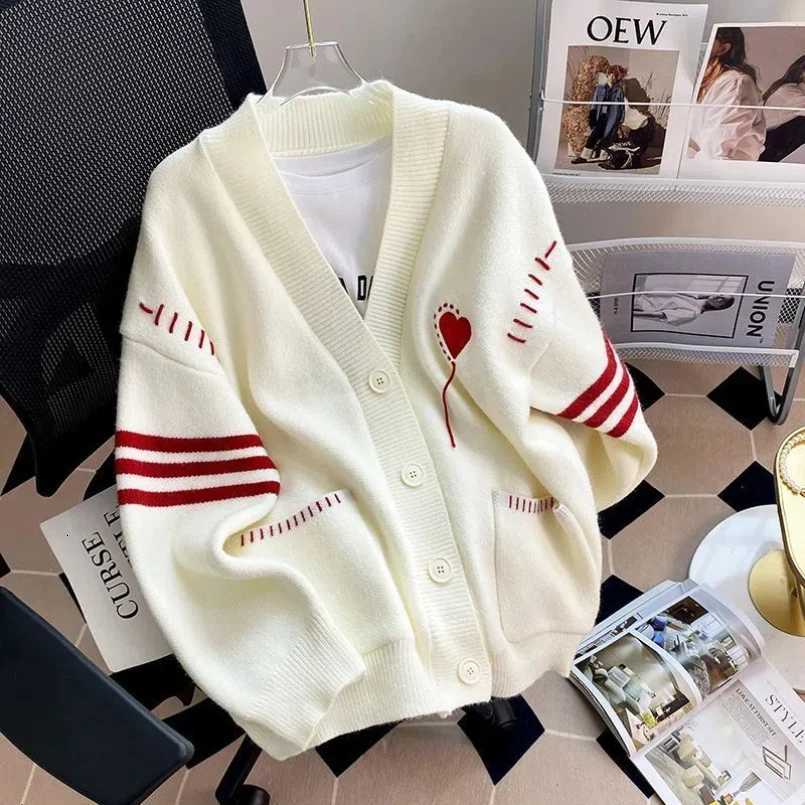 Gentle and Lazy Style Sweater Jacket Womens Spring and Autumn Loose Top New Korean Version Highend Knitted CardiganT251101