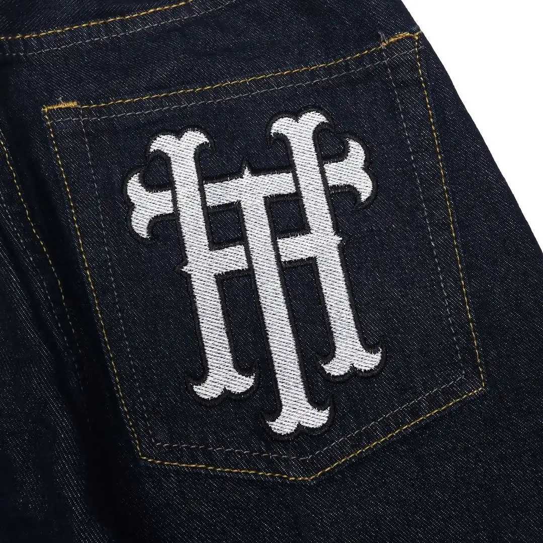 Y2K Classic Jeans Straight Low Waist Pants Embroidery Figure New Fashion Casual Blue Jeans High Street Hip Hop Womens Clothing J251031