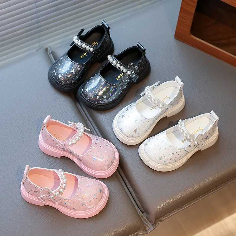 Girls Princess Shoes with Stars Kids Dance Shoes Round Toe for Party 2025 New Fashion Children Flat Shoes Nonslip Sweet CuteT251101