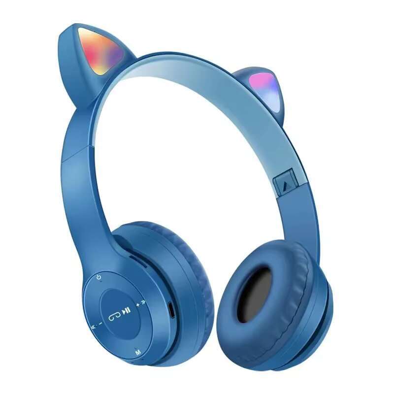 2023 Hot Products Waterproof Cute Cat Ears Headsets Wireless Blue Tooth Gaming Headphones