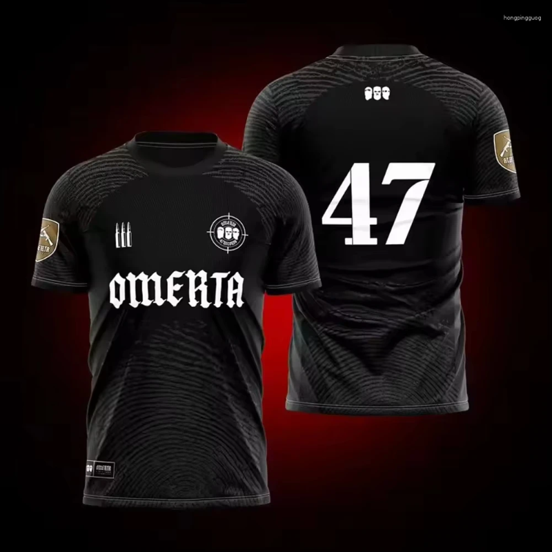 Men's Tracksuits Omerta Boxing Fans Summer 3D Print 47 Outdoor Sportwear Breathable Jersey Short Sleeve T-shirt Clothes Men