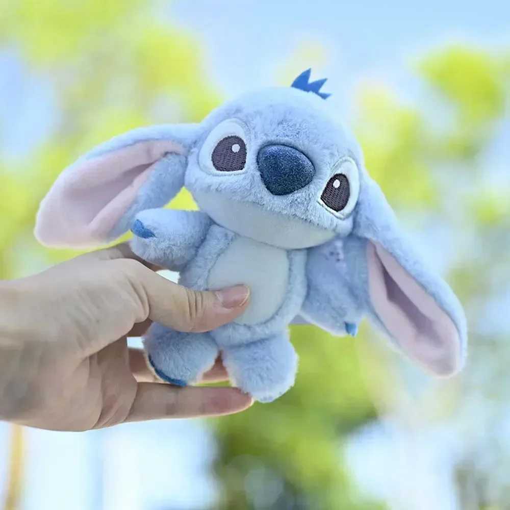 Disney Miniso Kawaii Sewing Plush Keychain Toy Cute Lilo Stitch Doll Angel Plush Cute Filling Bag Pendant Girl Birthday Gift Y250402