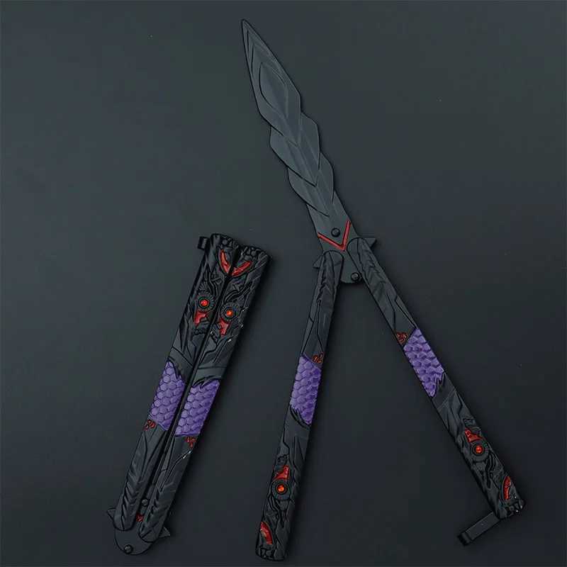 Folding butterfly knife uncut outdoor practice knife childrens model toy cartoon animation throwing knifeW250402