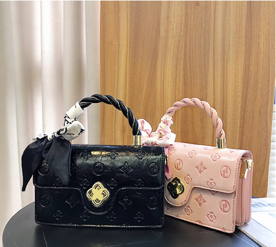 Free shipping 2025 new design Shoulder Bags womem flower square bag handbag pink women crossbody bag