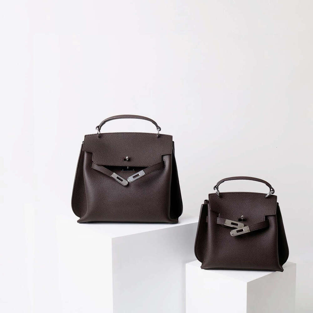 Luxury Bag Designer Togo Top Cowhide Niche Design High-end Large Capacity Leather Women's Handbag Shoulder Commuter Shoulder Bag