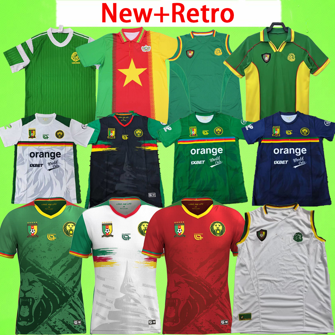 New + retro 2024 2025 2026 Cameroon soccer jerseys ANGUISSA Fans player version 24 25 26 cameroun 2002 vest football shirts T 1990 1994 1998 sleeveless MBOMA 90 94 98