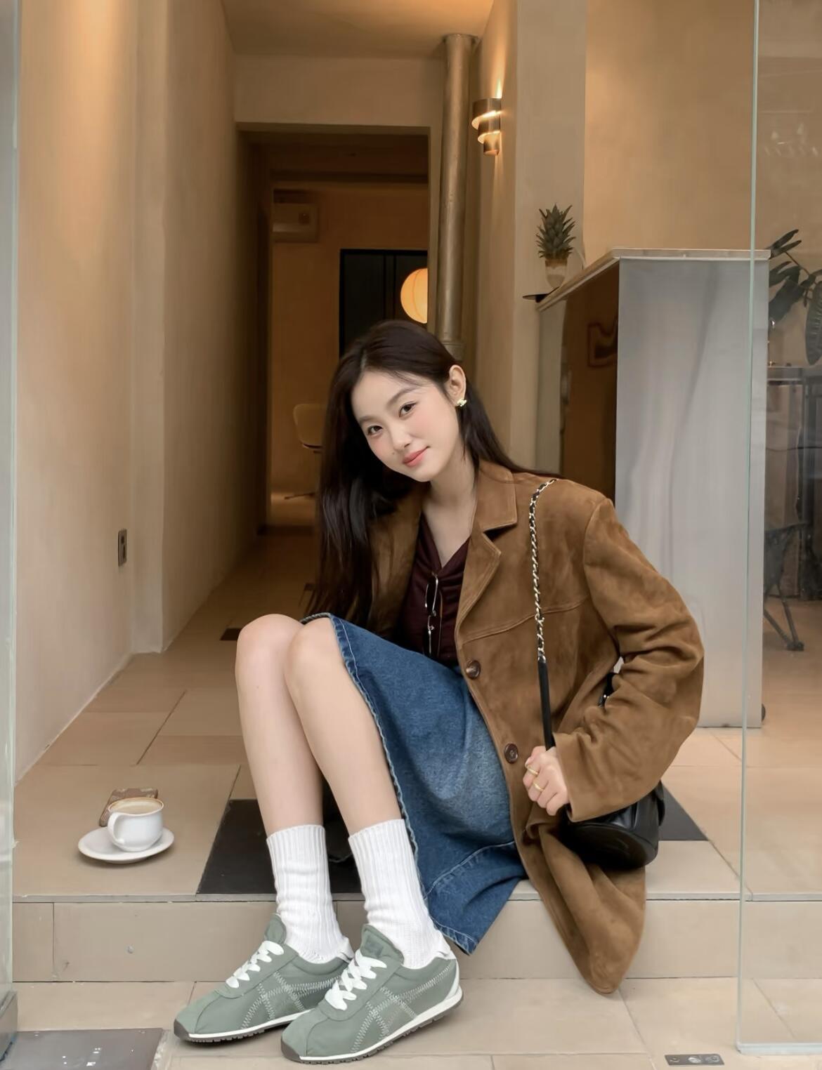 Sheepskin version ~ niche leather mandarin duck bow Forrest Gump shoes women's moral training shoes versatile board shoes sports casual shoes wom