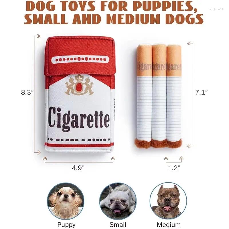 free shipping Update Funny Interactive Plush Dog Toys Creative Giggles Chewing Toy Cigaret Box Pet Gifts