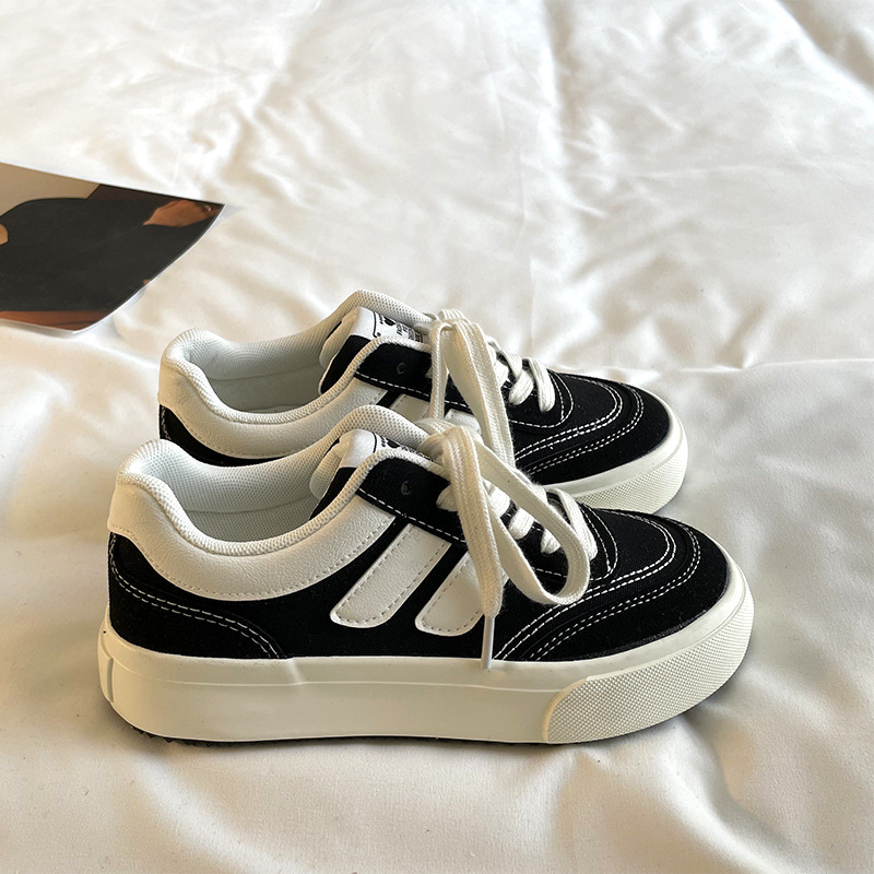 designer shoes new Retro Hong Kong style black canvas shoes for women style niche design versatile sneakers for students trendy on Instagram