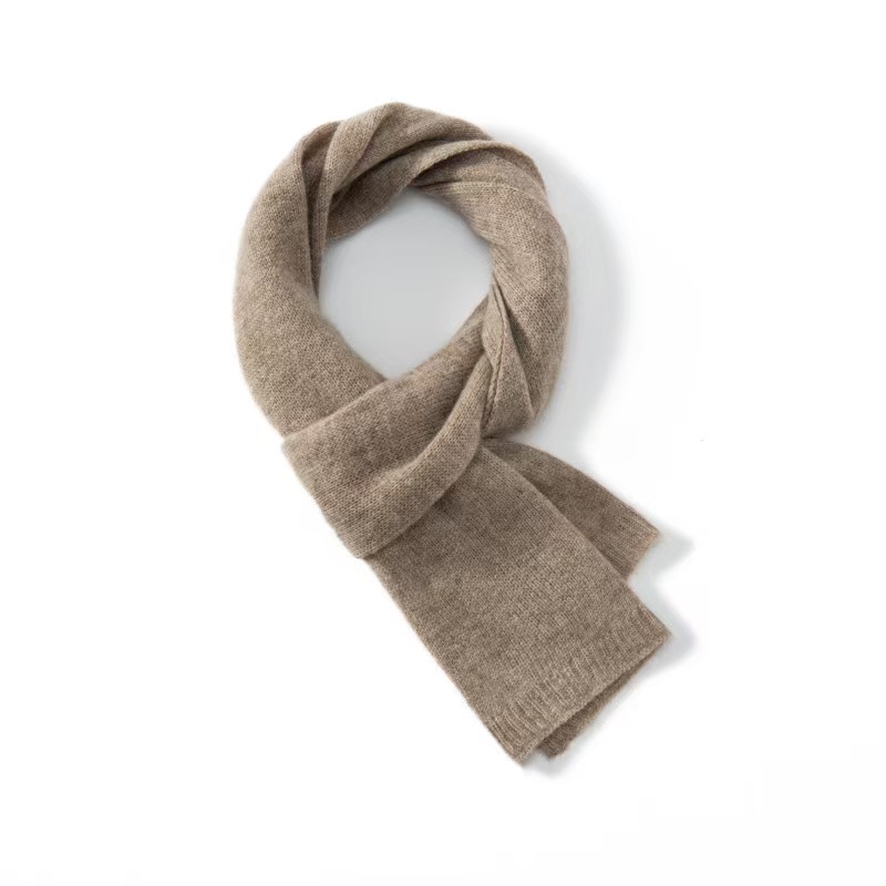 K284 Cashmere children's scarf men's and women's wool Korean version all-match knitted thick warm neck scarf solid color season new who