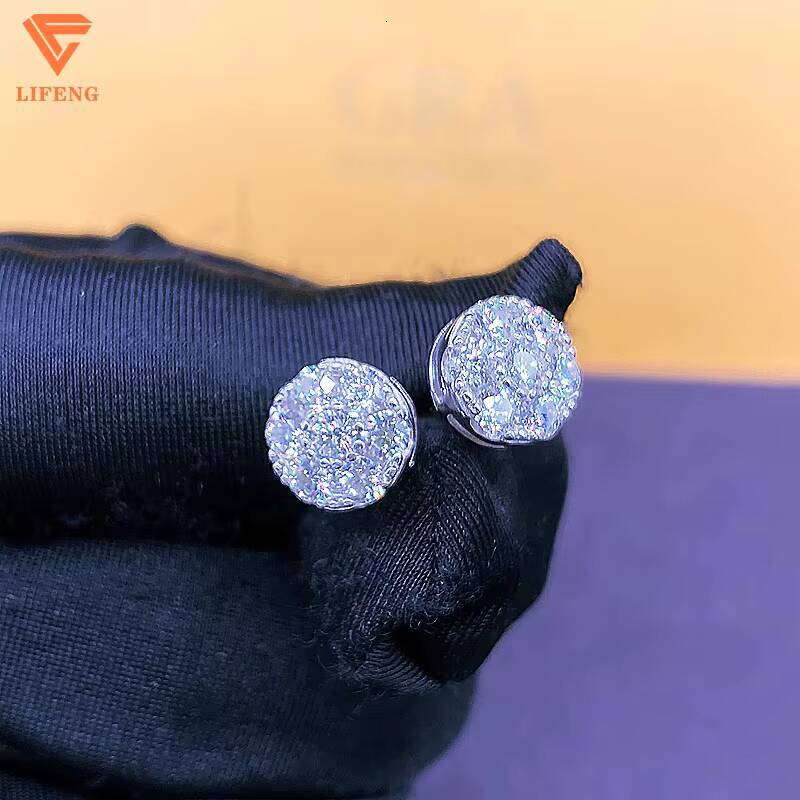 New Flower Trending Earrings 925 Sterling Silver VVS Moissanite Diamond Earrings Custom Earrings With Accessories Women