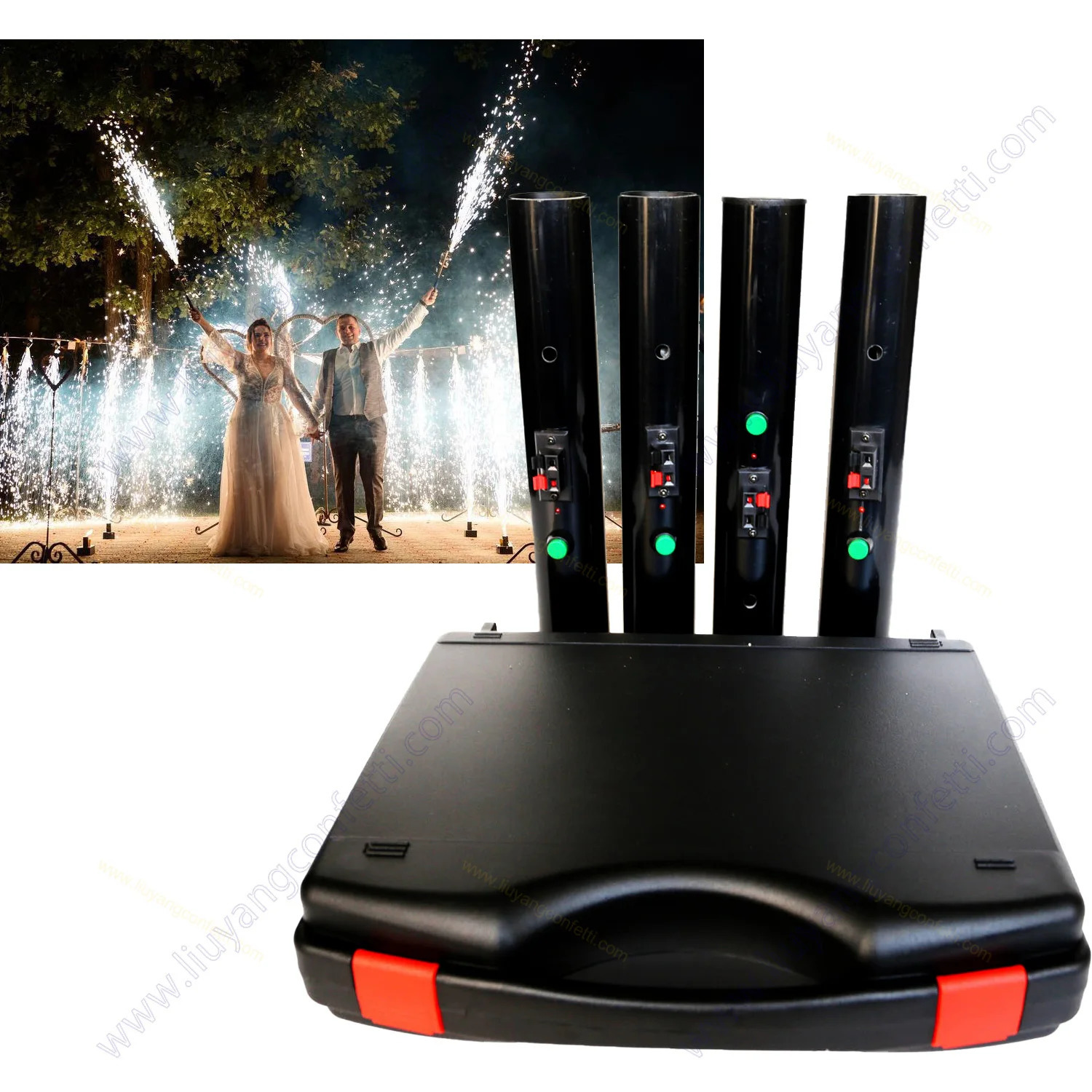 4pcs Hand Held Cold Fountain Wedding Machine Hand Hold Sparkler Shooter Marriage Bride Couple Entry Spark First Dance Dj Groom 251025
