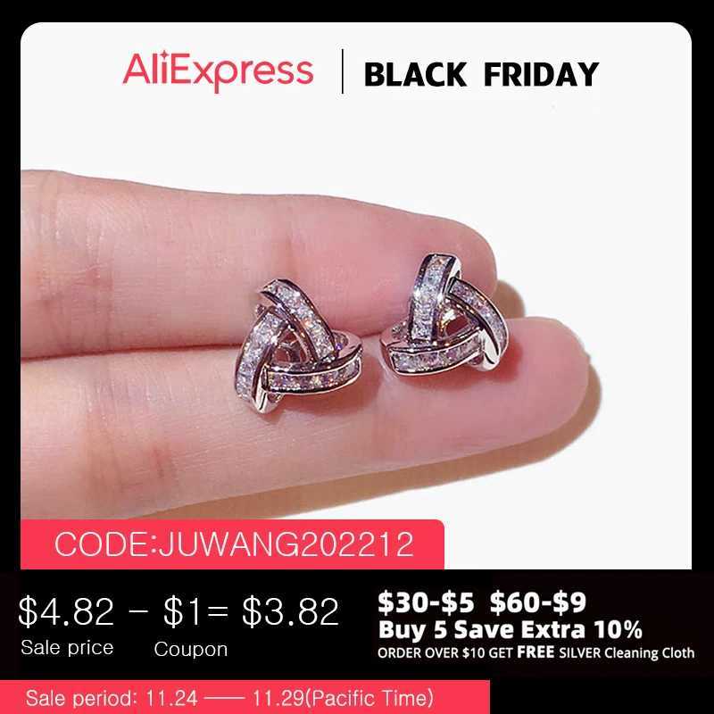 Exquisite Design Iced Out Cycle Buckle Earrings Womens High Quality Earrings AAA Zircon Stud Earrings Wedding Anniversary Jewelry Y250401