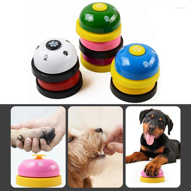 Update Pet Call Bell Toy Dog Training Called Metal Dinner Ring For Cat Puppy Toys Interactive Eating Food Feeder