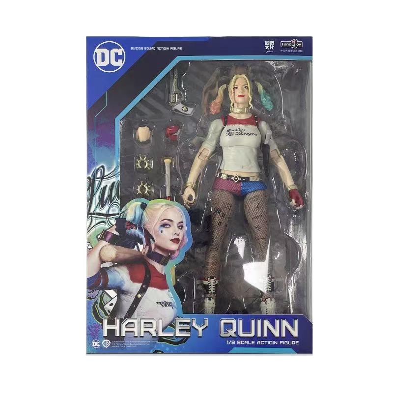 Fondjoy DC Comics Harley Quinn 1/9 Action Figure Wholesale - Collectible Model Kit with Movable Joints, Suicide Squad Bulk Stock for Retailers