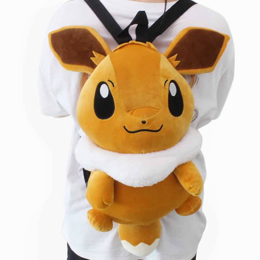 Cute Pocket Monsters Eevee Backpack Kawaii Plush Bag School Bag Couple Backpack Role Playing Prop Christmas Gift X250402
