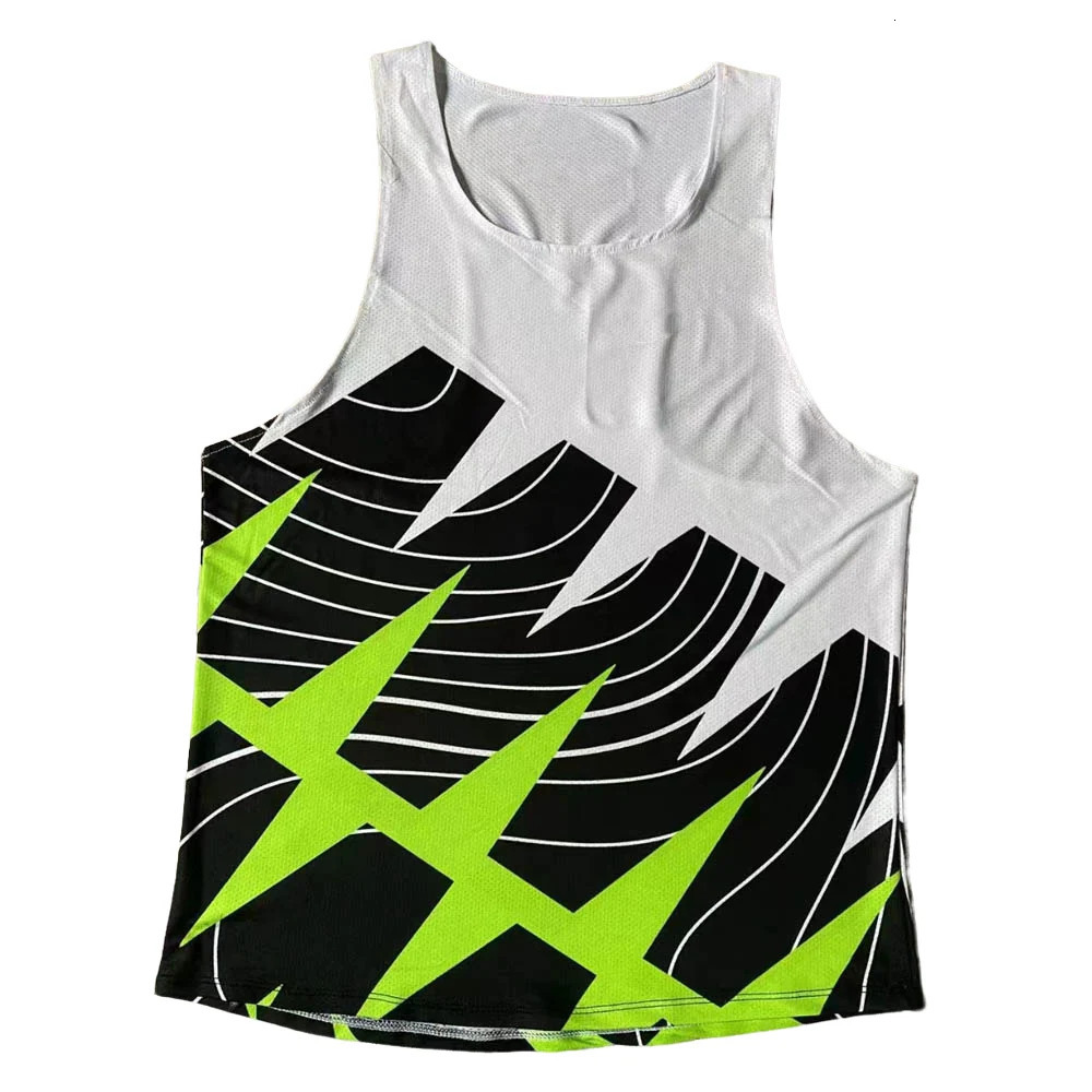 Running vest sports running speed fitness shirt sleeveless mens clothing track and field monaural customization 250402