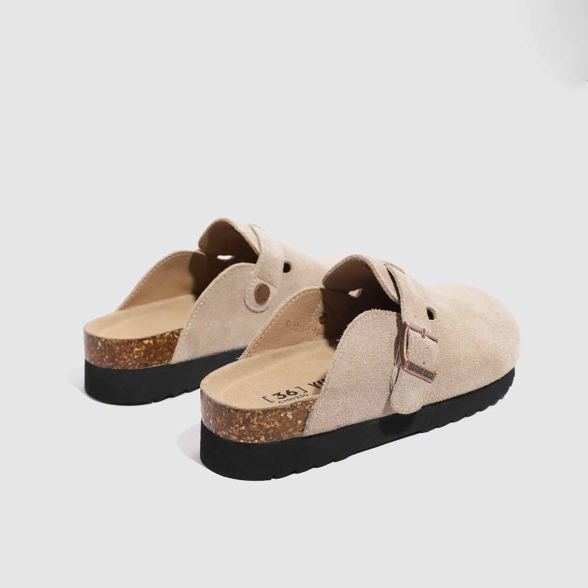 hot Free shipping designer slippers 2025 Autumn and winter new leather soft soled Boken shoes outdoor thick soled plus size 33-44