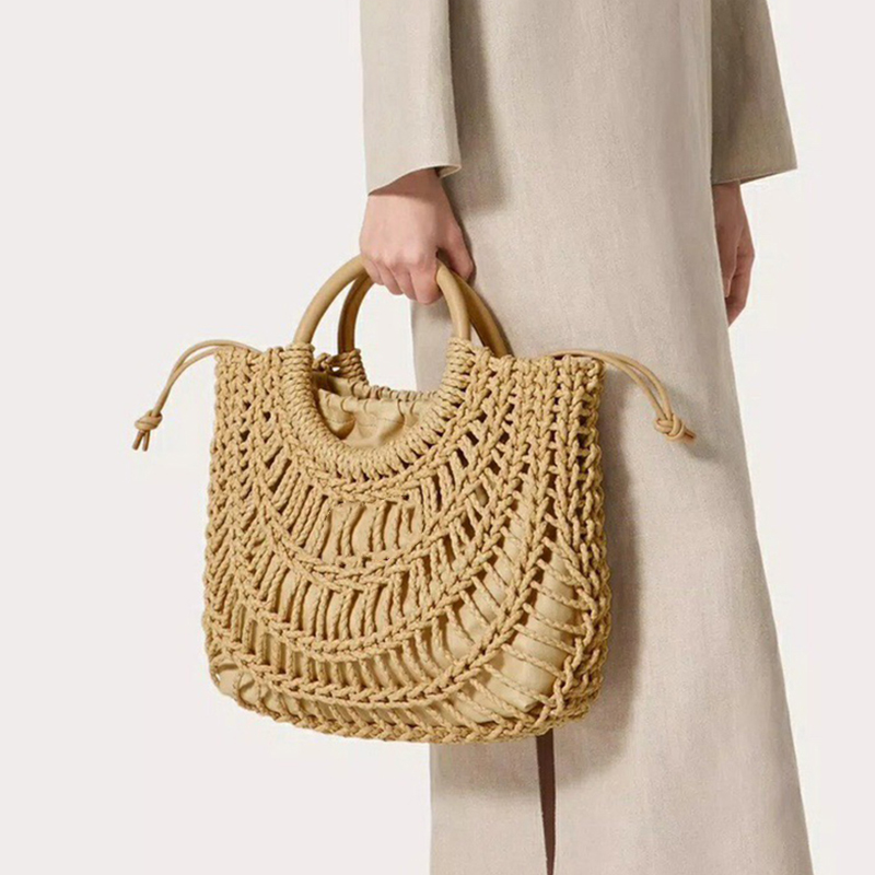 Bag Designer Bag Women Luxury Handbag Allknots linen woven tote bag Raffias Straw Bags Summer Beach Bag Leather weaving Large Capacity Totes Shopping Bag