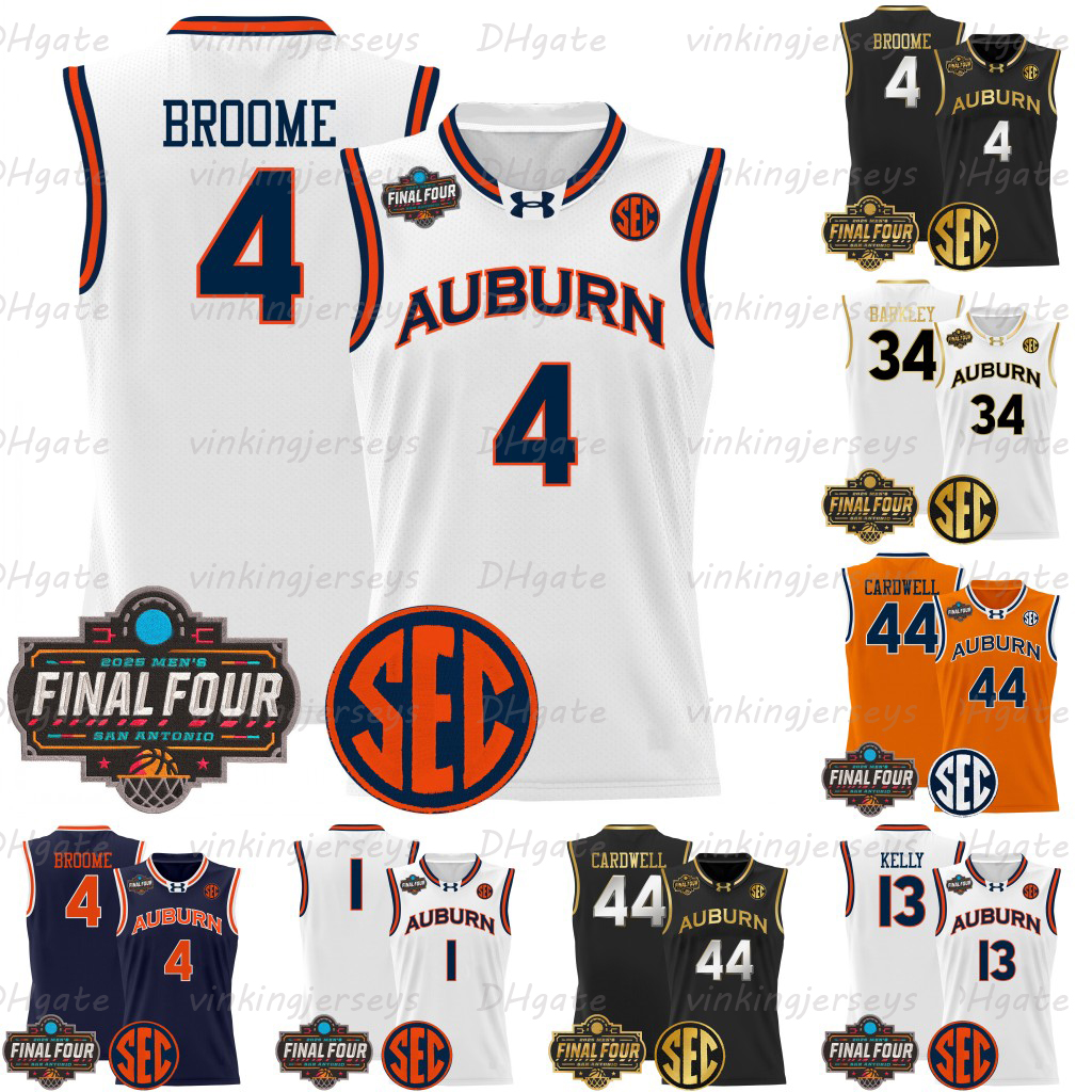 Auburn Tigers 2025 Final Four Patch Basketball Jersey Wilson Walker Jr. Uzan Tugler Sharp Roberts Miller McFarland McCarty Lath Jefferson Francis Cryer Arceneaux