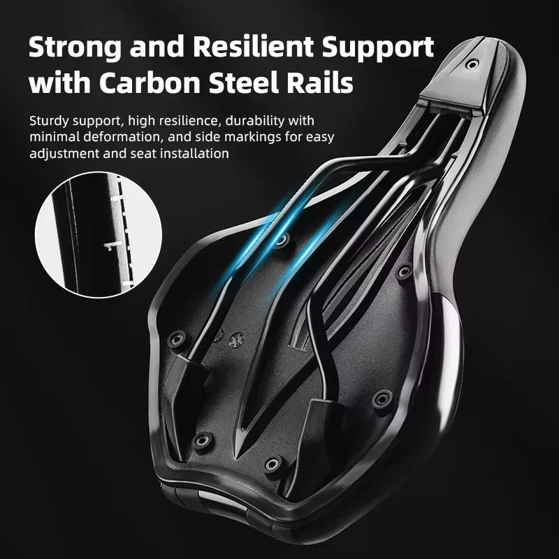 Shockproof Bicycle Seat Hollow Breathable Comfortable Bike Saddle Support for Men Women Cycling Accessories for Long Rides 251027