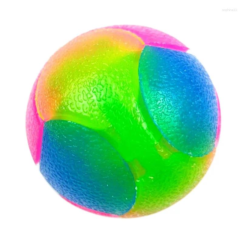 Update Glowing Ball Dog Toy LED Balls Flashing Elastic Molar Pet Color Light Interactive Toys For Puppy Cats