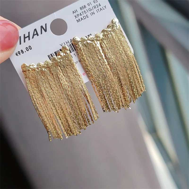 Elegant tassel earrings light luxury niche design high-end chain earrings exquisite female accessories Y250401