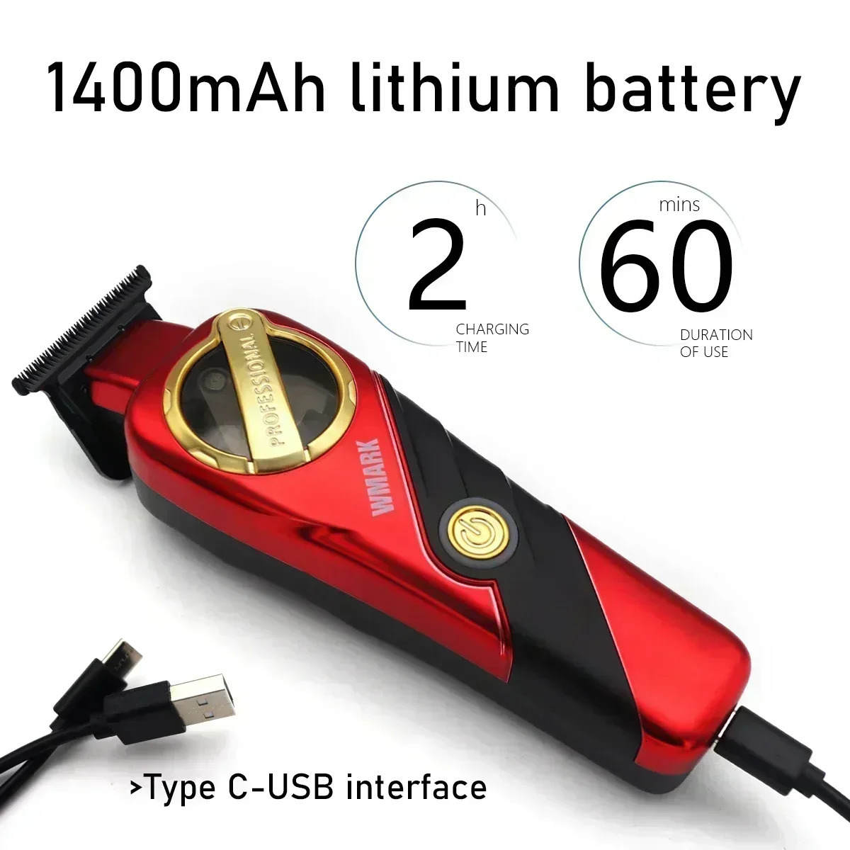 WMARK NG 9213 9000 RPM Magnetic Motor Hair Trimmer for Men DLC TBlade Zero Gapped Finishing Machine Professional Hair Clipper 251030