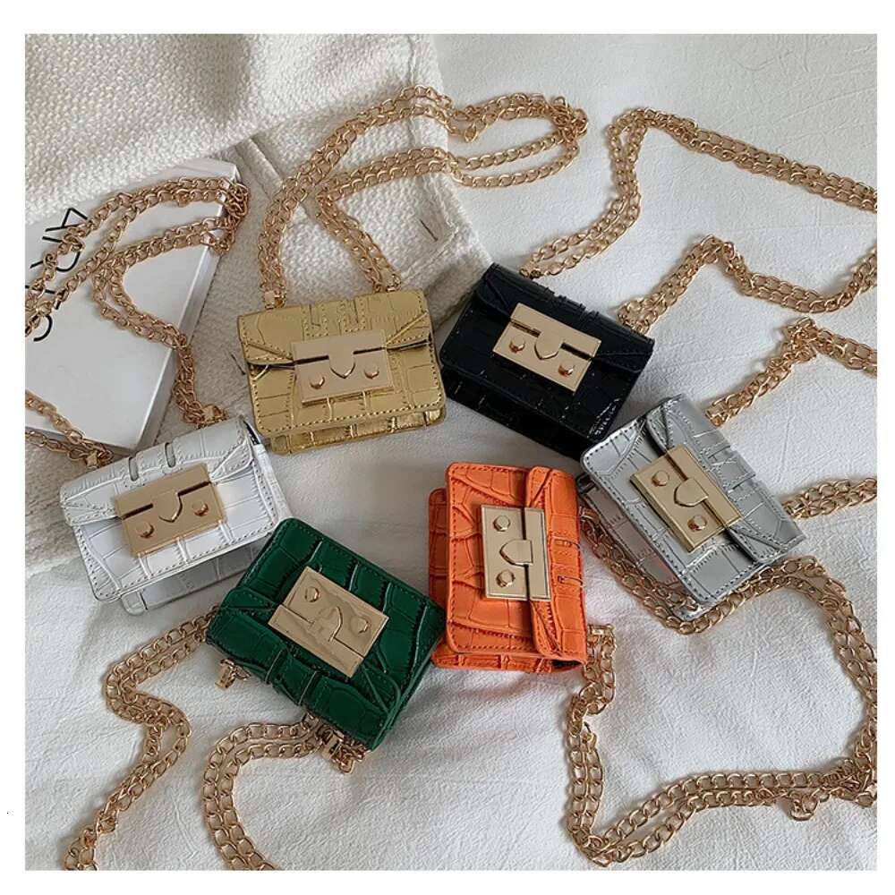 Korean Style PU Mini Handbags Woman Chain Crossbody Shoulder Bag