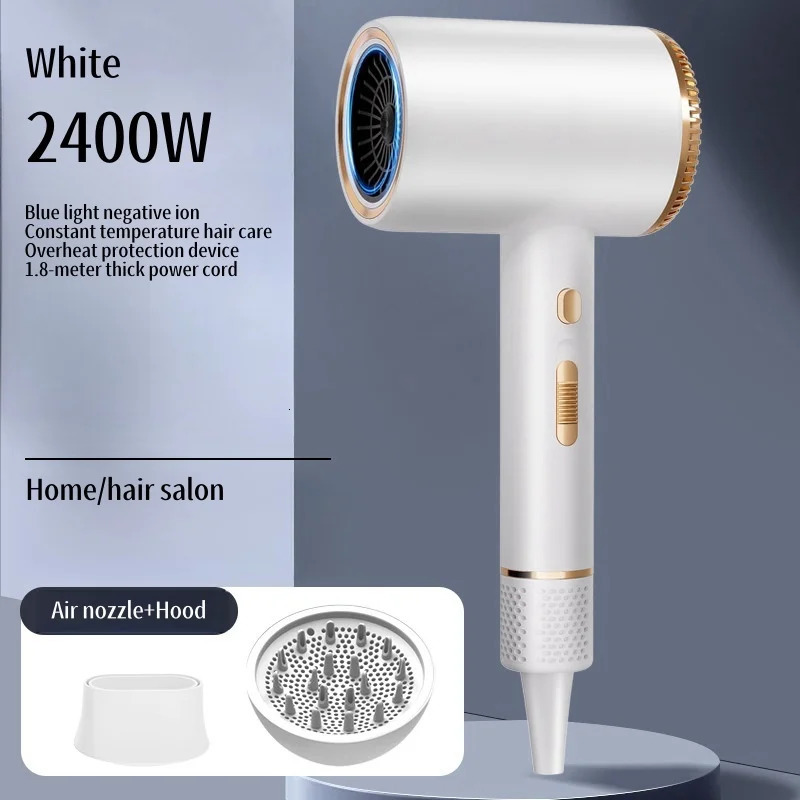 Internet Celebrity Quick Drying Hair Dryer 2400w HighPower Blue Light Hair Care Home Hair Salon Hammer Hair Dryer 220V 251030
