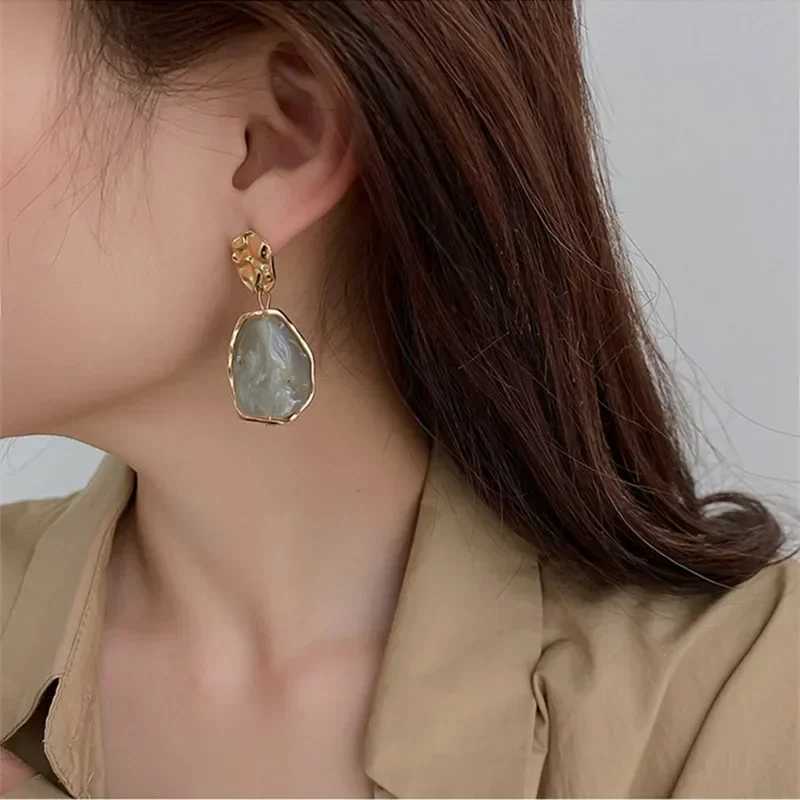 Fashion Pendant Earrings Trend Retro Geometric Earrings for Women 2023 Korean Jewelry Bohemian Acrylic Accessories Party Gifts Y250401
